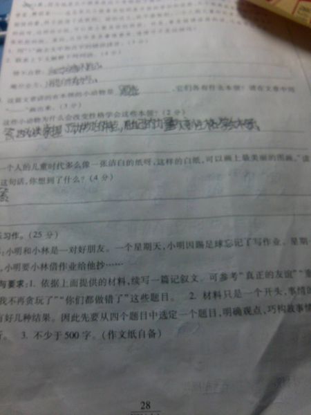 读“一张白纸的一个不同的命运”感觉_400字