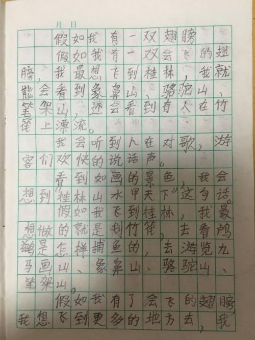 如果我有一双翅膀_450字