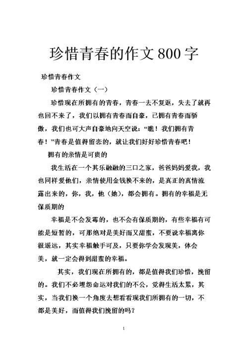 珍惜并有_1200字