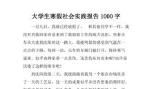 寒假情感录_250字