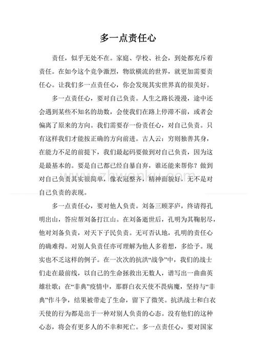 更多责任_800字