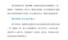 高一期末考试作文：我家乡的端午节（三）_700字