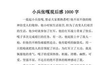 小兵张嘎观后感_1200字