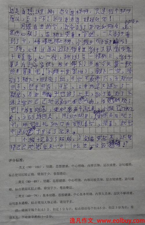 场景描述组成500字第六年级