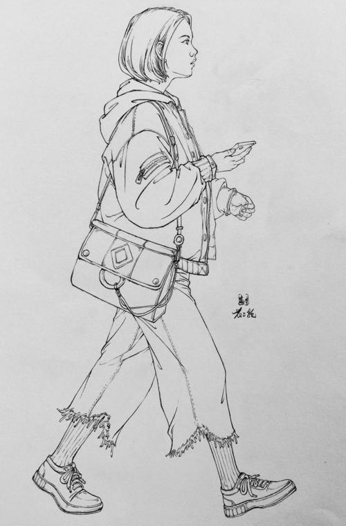 校园字符素描安全构图