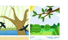 快乐的海滩看图写话