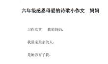 致母诗_100字