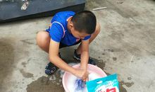 第一次洗衣服_450字