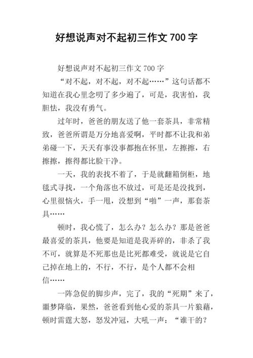 对不起_700字