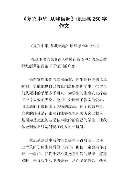 阅读“从我开始复兴中国”感觉_250字