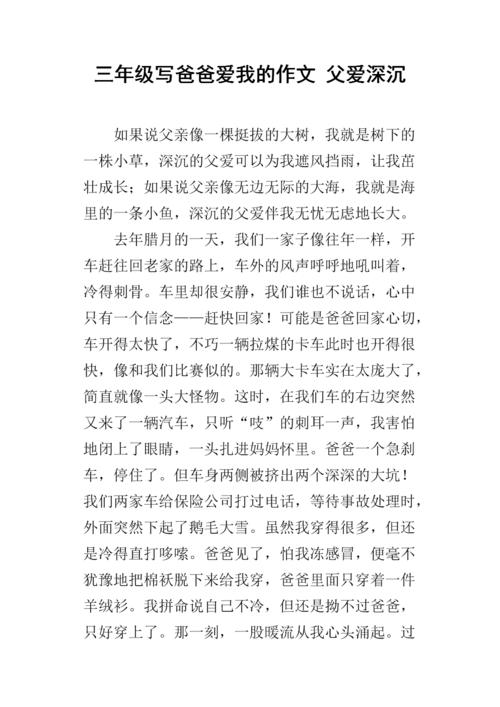 关于爸爸的作文：我爱我的父亲_1500字