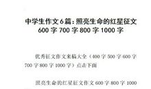 照亮生命的红星 _450字