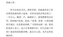 第一次洗碗_600字