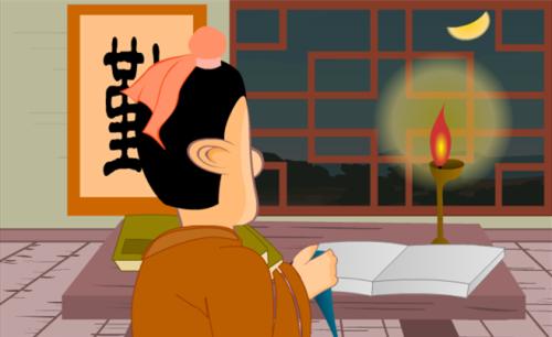 姐姐学习硬_400字