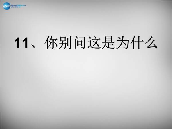 不要问原因