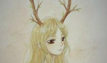 一年级状物作文：有鹿角的女孩_150字