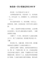 快乐的一天_800字