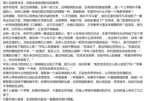 阳光上的组成：小阳光_800字