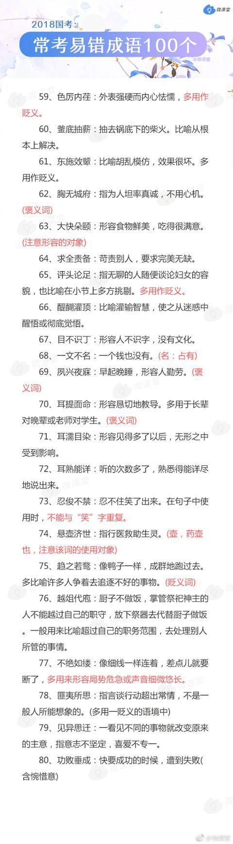 100例误差成语