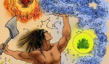 《盘古开天辟地》 缩写_550字