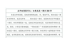 高三想象作文：如果我是一滴水_800字