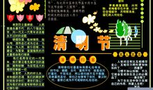 清明节黑板报：烈士幕前_20字