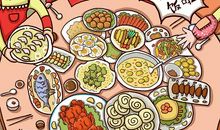 中秋节买个大碗来吃饭