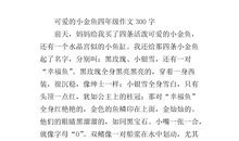 一年级状物作文：可爱的小金鱼_250字