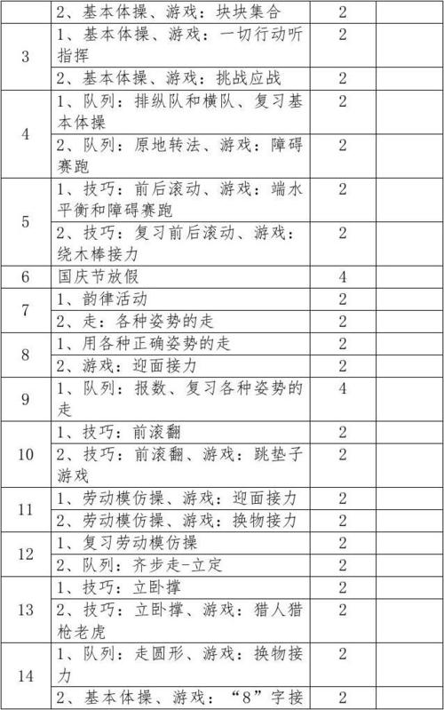 儿童的二年级第一学期学习计划