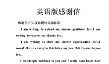 英语感谢信常用语句