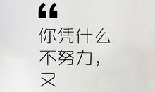 我凭什么不努力_800字