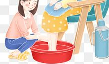 给妈妈洗脚_650字