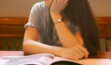 陪着女儿人生中的第一次考试