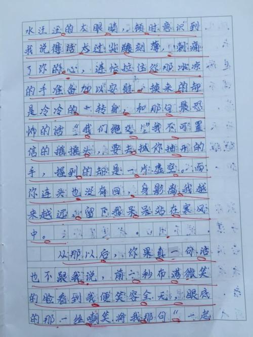 在接下来的几天里，我一直在平静，那个测试就像我心中的大石头。我总是觉得我做了一个损失，看到你，我的脸很热。无论你来的地方，两个圈子都隐瞒了他们的真实成果，所以他们做两个欺骗教师并欺骗自己。