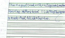 四年级英语作文：My teacher_450字