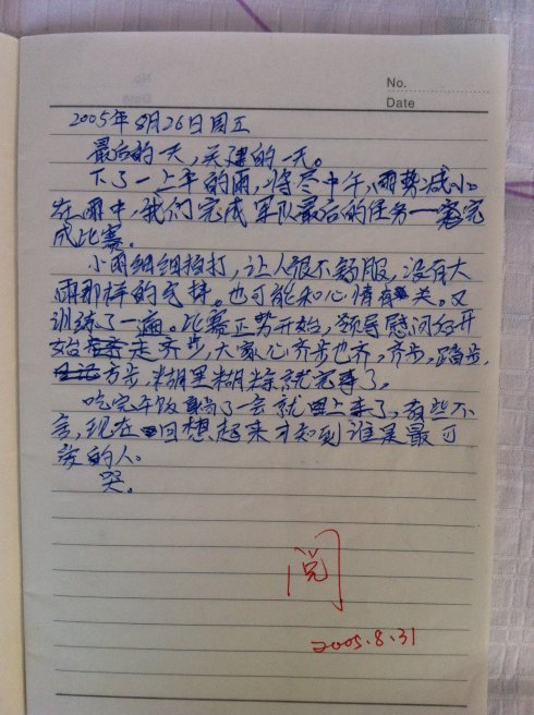 关于军事训练成分：痛苦和幸福的记忆_900字