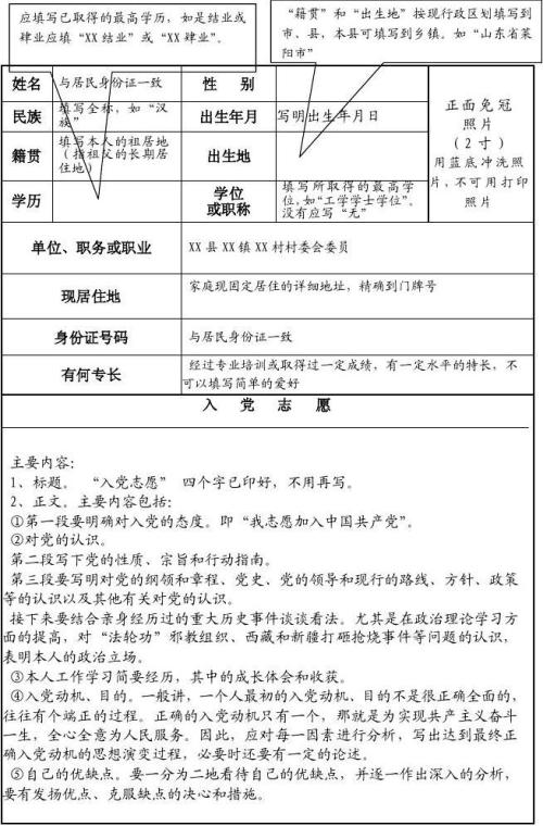 进入党的志愿者写作