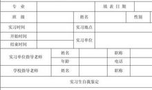 毕业生工作实习鉴定