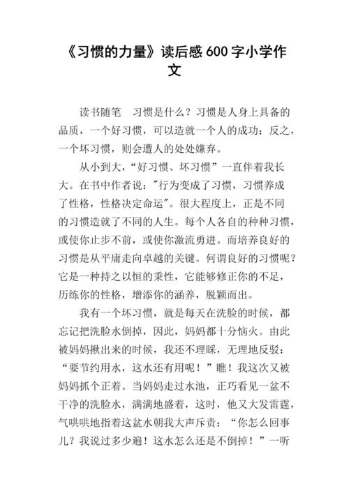 习惯的力量_650字