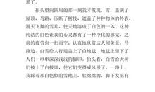 写景作文：雪寄情思_600字