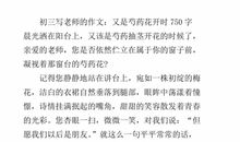 初三期中考试作文：味道（三）_750字