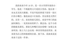 单元作文：我的弟弟_800字