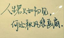 若你我只如初见_250字