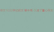 蜗牛壳里的童心_1200字