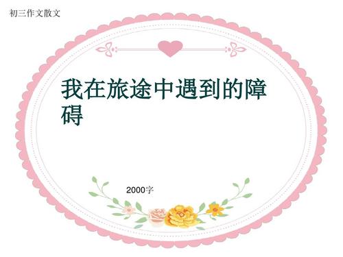 我在_2000字的路上遇到过