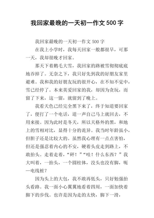我回家了_700字