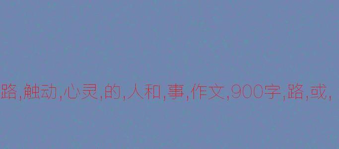 文字触摸灵魂_900字