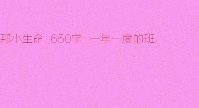 那个小生活_650字
