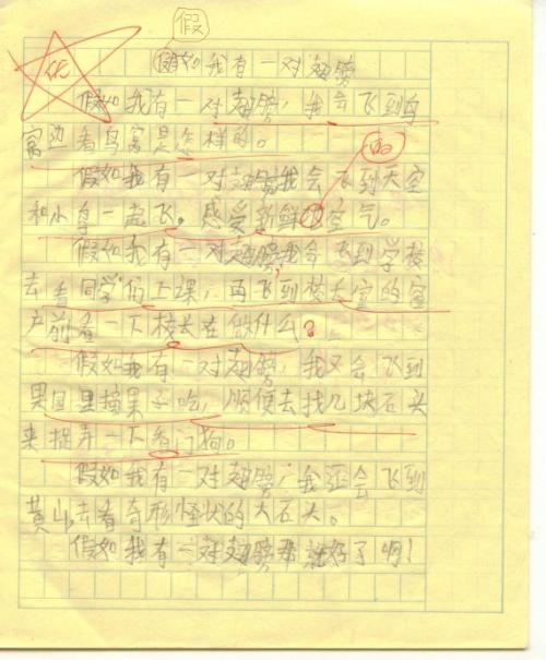 我真的很想有一双翅膀_500字