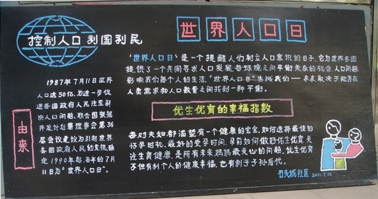 世界人口天黑板（3）_20字